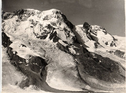 Photo Sommets Des Alpes Avec Glacier Format 18/24 Tirage Argentique Années 50 - Orte