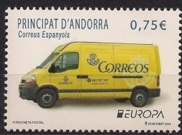 2013 Andorra ES. Mi. 401 **MNH Europa: Postfahrzeuge - Unused Stamps