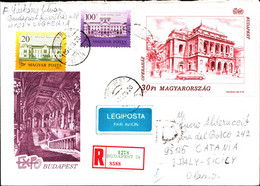 39708) UNGHERIA-RACCOMANDATA CON 30FL.BUDAPEST OPERAHAZ+100FT FERTOD+20FTMARTONVASAR-20-6-1994 - Covers & Documents