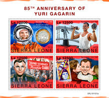 SIERRA LEONE 2019 - Y. Gagarin Weightlifting. Official Issue [SRL191101a] - Gewichtheffen