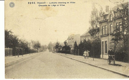 HASSELT : Luiksche ( Luikse Steenweg En Villas / Chaussée De Liège Et Villas - Animée - Circulée En 1919 - 2 Scans - Hasselt