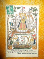Cpa Notre Dame De Grace Etoile De La Mer Honfleur Imagerie Du Vieux Honfleur Genre Enluminure - Honfleur