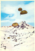 Largage De Soldats Parachutistes En Montagne Depuis Un Transall C.160 Carte Grand Format 12.5x17.5 Segalen 88 - Paracadutismo