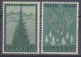 ++M1457. Iceland 1957. Foresting. Michel 320-21. MNH(**) - Neufs