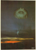 Soldats Parachutistes Lors D'un Saut De Nuit Carte Géante 21x15 Segalen 160 - Fallschirmspringen
