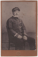 Photo Originale Cabinet Marine Marin Officier Par A. LEVER ALEVER MARSEILLE Cachet à Sec - Barche