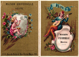 1 Calendrier 1891 Maisn Universelle Havre Rue De Paris & Rue Victor Hugo  Faire Des Bulles - Klein Formaat: ...-1900