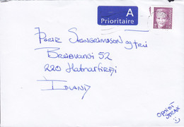 Denmark A PRIORITAIRE Label KØBENHAVN 2001? Cover Brief HAFNARFIRDI Iceland 7.00 Kr. Margrethe Stamp - Briefe U. Dokumente