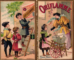 1 Calendrier 1896 Oriflamme Pétrole De Luxe Imp. Leménil Asnières - Tamaño Pequeño : ...-1900