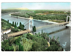 30 GARD ROQUEMAURE Le Pont Suspendu Sur Le Rhône EN AVION AU DESSUS DE... Plan Peu Courant - Roquemaure