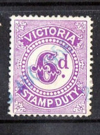 AUSTRALIA VICTORIA STAMP DUTY FISCAL 6D - Otros & Sin Clasificación