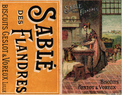 1 Calendrier 1906 Sablé Des  Flandres  BISCUITS Geslot & Voreux Lille  Lith.L.Danel - Petit Format : 1901-20