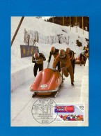 BRD 1986  Mi.Nr. 1270 , Für Den Sport - Viererbob - Hagenbach Maximum Card - Erstausgabetag Bonn 13.02.1986 - 1981-2000