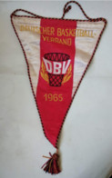 BASKETBALL- Big Official Pennant Of The GDR National Team 1965 USSR Men's World Championship - Altri & Non Classificati