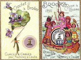 1 Calendrier 1895 BROOK's Coton à Coudre Crochet à Broder - Petit Format : ...-1900