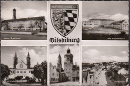Vilsbiburg, Stadtplatz, Krankenhaus, Schulhaus, Maria Hilf, Gelaufen 1964 - Vilsbiburg