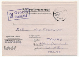 KRIEGSGEFANGENENPOST - Formule De Courrier Provenant Du Stalag VIF Censeur 21 - Prisonnier Français - 2. Weltkrieg 1939-1945