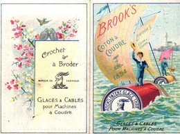 1 Calendrier 1894  BROOK's Coton à Coudre Crochet à Broder Marque JBB De Fabrique - Tamaño Pequeño : ...-1900