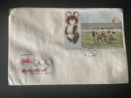 Cape Verde Cabo Verde 1980 Mi. Bl. 2 FDC Olympic Games Jeux Olympiques Olympia Moscou Moscow Moskau - Isola Di Capo Verde