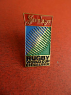 Pins Pin's Sport Rugby - Worls Cup 1991 - Sponsort Boisson Alcool Biere Steinlager Officiual Beer - Rugby