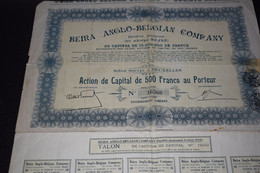 Beira Anglo-Belgian Compagny Béabé 500 Frs Bruxelles - Afrika