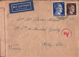 ! 1943 Fremdarbeiterbrief Aus Berlin Hohenschönhausen Nach Frankreich Mit Zensur, Censure, Abs: Lager Knorr Bremse AG - Cartas