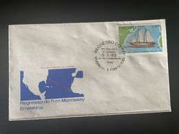 Cape Verde Cabo Verde 1982 Mi. 466 FDC Regresso Ernestina Ship Bateau Schiff Map Karte - Cape Verde