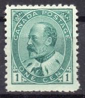 CANADA/1903/MH/SC#85/KING EDWARD VII / ROYALTY / 1C GREEN - Unused Stamps