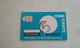 ANCIENNE CINECARTE A PUCE PATHE SCHLUMBERGER LEADER MONDIAL RARE T.B.E !!! - Kinokarten