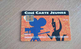 ANCIENNE CINECARTE A PUCE PATHE CARTE JEUNES REPIQUAGE LYON RARE T.B.E !!! - Kinokarten