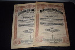 2 X Autobus Bus Belges 100 Frs 1923 Anvers - Automobile