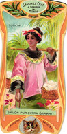 1 Calendrier 1906 Savon Le Chat  Travers Le Monde   Tonkin Lith. Goossens - Petit Format : 1901-20