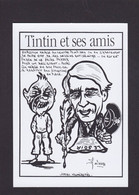 CPM Hergé Tintin Par JIHEL Tirage Limité Signé En 100 Ex. Numérotés Satirique Caricature - Bandes Dessinées