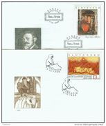 2 FDC 192/193 SLOVAQUIE 1999 Mi 352/353 Yv 305/306 Art Etude Du Forgeron SKUTECKY Malatina BAZOVSKY - FDC