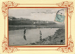 ENV BREST ET ST RENAN *** LE CONQUET *** PECHEUSES DE CREVETTES EN 1906 *** MTIL *** - Le Conquet