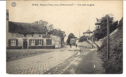 HENNE ( Vaux Sous Chèvrement / Chaudfontaine ) : Vue Vers La Gare + Motos SAROLEA - N° Ed. Hermans Anvers - 2 Scans - Chaudfontaine
