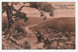 Gruss Aus Dem Wesertal Carlshafen, Blick Von Pfarrer Francke's Eiche - Bad Karlshafen