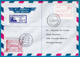 Süd Afrika / South Africa / RSA Pretoria ATM P.002 R-Letter Poste Restante / Portugal $25 Frama 009 / Automatenmarken - Affrancature Meccaniche/Frama