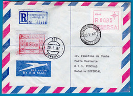 South Africa / RSA Pietermaritzburg ATM P.008 R-Letter Poste Restante / Portugal $25 Frama 009  Automatenmarken - Vignettes D'affranchissement (Frama)