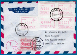 South Africa / RSA Durban ATM P.009 Letter Poste Restante / Portugal Taxe $102.5 Frama 009  Automatenmarken - Viñetas De Franqueo (Frama)