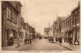 ZELE La Rue Kauter Vers L'ouest Super Animée Attelage Rails Du Tram Voyagé  Vers Echternach En 19??? - Zele