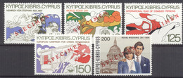 Cyprus 1981 SPECIMEN Anniversaries And Events MNH VF - Neufs