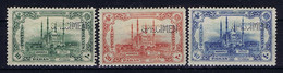 Turkey: Mi 226 - 228 SPECIMEN   Isf 454 - 456 1911 MH/* Mit Falz, Avec Charnière 10 P HAS SPOT - Unused Stamps