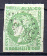 Col18  France émission De Bordeaux 1870  N° 42B Oblitéré  Cote 230,00€ - 1870 Bordeaux Printing