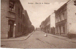 PERWEZ  Rue De La Station Petite Animation Café Ad GELINNE Voyagé Vers Nivelles En 1930 - Ottignies-Louvain-la-Neuve