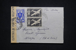CAMEROUN - Enveloppe De Conaberi Pour Abidjan En 1944 Via Douala Avec Contrôle Postal - L 94807 - Briefe U. Dokumente