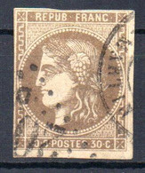 Col18  France émission De Bordeaux 1870  N° 47 Oblitéré  Cote 280,00€ - 1870 Bordeaux Printing