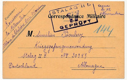 KRIEGSGEFANGENENPOST - Carte Postale D'édition Privée Pour Le Stalag II B - Censeur 17 - 1940 - Prisonnier Français - 2. Weltkrieg 1939-1945