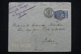 DAHOMEY - Enveloppe De Cotonou Pour Dakar En 1937 Par 1er Vol Sénégal / Congo - L 94815 - Briefe U. Dokumente