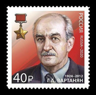 Russia 2020 Mih. 2915 Soviet Intelligence Officer Gevork Vartanian MNH ** - Unused Stamps